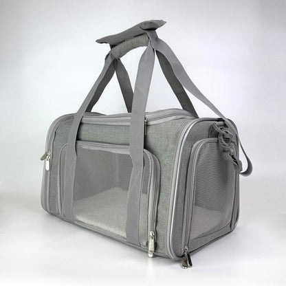 Pet Carrier for Large Cats & Small Dogs 20 Lbs+ Soft Sided Top Load Collapsible Travel Bag Sturdy Machine Washable Ideal for Travel Portable Ventilated Pet Carrier Sling Breathable