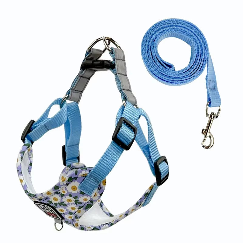 No Pull Dog Harness Leash Set for Small Medium Dog Reflective Harness Vest Walking Lead Leash for Small Dogs Chihuahua Pug