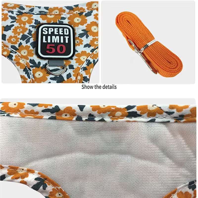 No Pull Dog Harness Leash Set for Small Medium Dog Reflective Harness Vest Walking Lead Leash for Small Dogs Chihuahua Pug