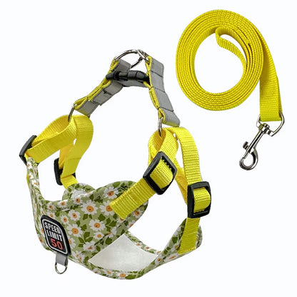 No Pull Dog Harness Leash Set for Small Medium Dog Reflective Harness Vest Walking Lead Leash for Small Dogs Chihuahua Pug