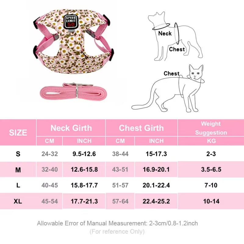 No Pull Dog Harness Leash Set for Small Medium Dog Reflective Harness Vest Walking Lead Leash for Small Dogs Chihuahua Pug