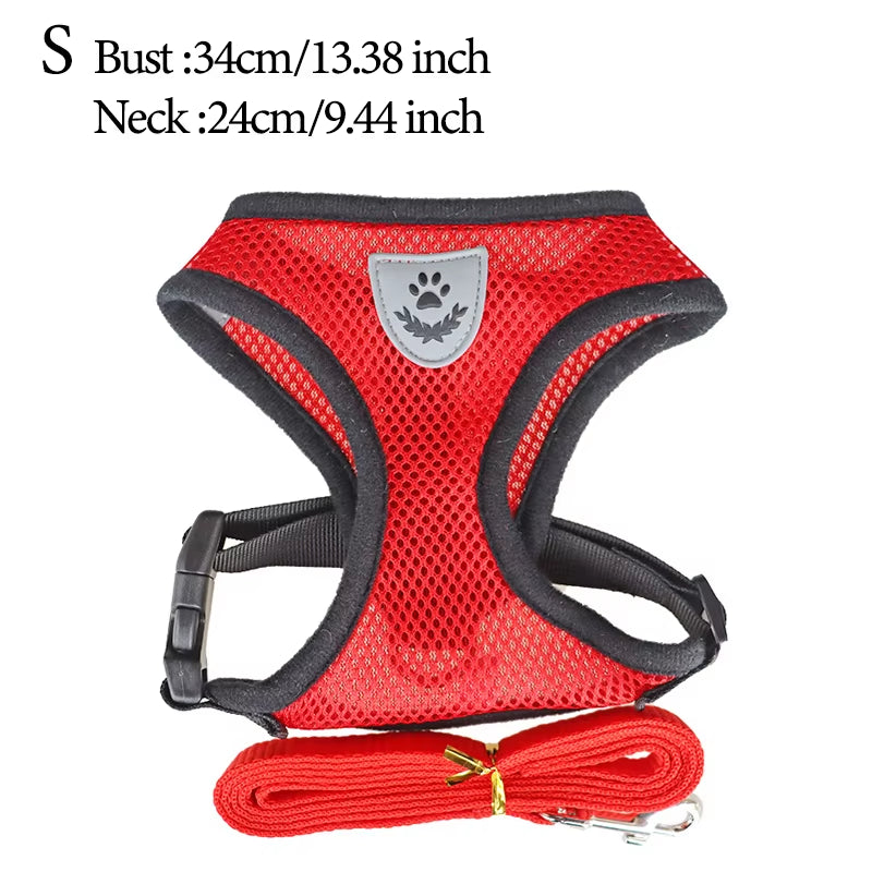 No Pull Dog Harness Leash Set for Small Medium Dog Reflective Harness Vest Walking Lead Leash for Small Dogs Chihuahua Pug