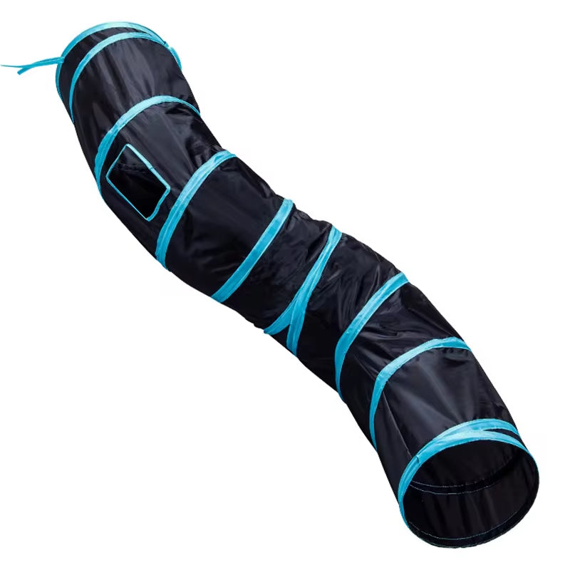 VZZ Practical Cat Tunnel Pet Tube Collapsible Play Toy Indoor Outdoor Kitty Puppy Toys for Puzzle Exercising Hiding Training